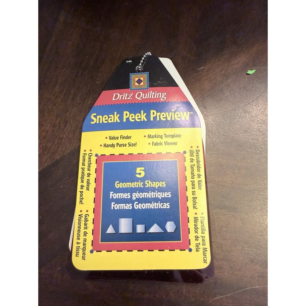 Dritz Quilting Sneak Peek Preview Mini Template Tool Set of 5 Geometric Shapes